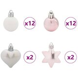  Set Božićnih Ukrasnih Kuglica 40 pcs Bijela i roza Plastika | Eponuda.com