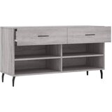  Klupa za cipele siva boja hrasta 102x35x55 cm konstruirano drvo | Eponuda.com