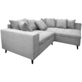 MID.YOU KOTNA SEDEŽNA GARNITURA, rebrasti žamet svetlo siva | Shoptok.si