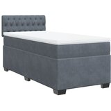  Box spring krevet s madracem tamnosivi 90x190 cm baršunasti | shoptok.hr