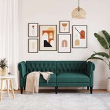  Kavč dvosed Chesterfield temno zelena tkanina, (21113574) | Shoptok.si
