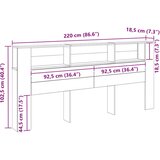  Glava kreveta s ormarićem Umjetnički hrast Konstruirano drvo | shoptok.hr