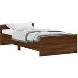  The Living Store Posteljni okvir rjav hrast 90x200 cm inženirski les - Posteljni Okvir, (21454262) | Shoptok.si