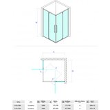 Copen Tuš kabina CONCEPT ABSOLUT 80x80x200cm staklo 6mm providno sa pivot vratima (C-02-6180) | ePonuda.com