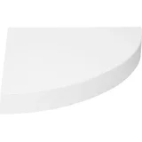 Zidna ugaona polica fiksna 25x25x3,8 cm MDF, bijela