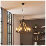 Eglo Findlay luster 6xE27, Ø56 cm, crna/konop, 49694 | shoptok.hr