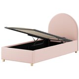 Vipack Rožnata oblazinjena postelja s prostorom za shranjevanje z letvenim dnom 90x200 cm Moon – | Shoptok.si