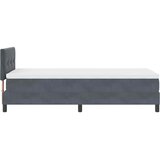  LED Box Spring Krevet Tamno siva 100 x 200 cm Baršun | shoptok.hr