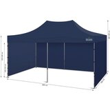  Komercijalni šator 600 x 300 cm tamnoplave boje | shoptok.hr