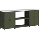  Kuhinjski set za pohranu 3 pcs Maslinasto zelena Čelična vrata | shoptok.hr