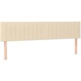 Maison Chic Posteljno vzglavje - Vzglavna omarica 2 kosa krem 80x5x78/88 cm blago, (22077269) | Shoptok.si
