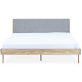 Gazzda Sivo-natur tapecirani bračni krevet od hrastovog drveta 140x200 cm Fawn - | shoptok.hr