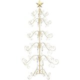 vidaXL Metalna božićna jelka Zlatno 150 cm Čelik s praškastim premazom | shoptok.hr