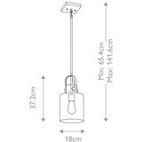 Quintiesse QN-KITNER-P-NBR - Luster na šipci KITNER 1xE27/60W/230V zlatna/crna | Eponuda.com