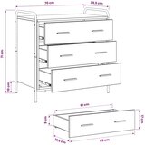  Ormar s ladicama Hrast sonoma 70 x 39 5 x 71 cm - Hrast sonoma | shoptok.hr
