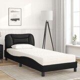  Krevet s madracem Hvar crni 90 x 200 cm od umjetne kože | shoptok.hr