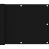Balkonski zastor crni 75 x 500 cm od tkanine Oxford | shoptok.hr