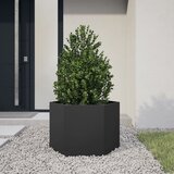 vidaXL Vrtna sadilica crna šesterokutna 69x60x45 cm čelična Cijene