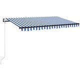  Automatska tenda sa senzorom LED 400x350 cm plavo-bijela | shoptok.hr