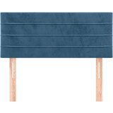  Posteljno vzglavje temno modro 80x5x78/88 cm žamet | Shoptok.si
