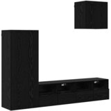 TV zidne jedinice 4 pcs Crni hrast Konstruirano drvo | Eponuda.com