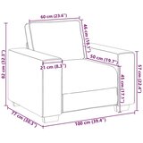 SOFA fotelja tamno siva 100x77x82 cm korduro tkanina - Tamno siva 1 100 cm | shoptok.hr