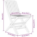  Sklopive vrtne stolice 8 kom 47x47x89 cm od masivne tikovine | shoptok.hr