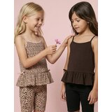 Sinsay Pamučne majice na naramenice s ukrasnim volanima 2 pack | shoptok.hr