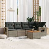 vidaXL 6-dijelni set vrtnih sofa od poliratana s jastucima sivi | shoptok.hr