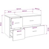  Set namještaja za kupaonicu 2 kom. Siva Sonoma 62,5 x 44,5 x 50 cm | Shoptok.si