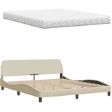  Krevet s madracem Hanko krem 160x200 cm od tkanine | shoptok.hr