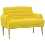  Ljubavni kauč s gumbima Svijetlo žuta 116 x 67 x 80 cm Tkanina | Eponuda.com