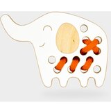Milin Small Wooden Lacing Toy Elephant aktivnostna igrača 8,5 cm x 12,5 cm x 0,7 cm 1 kos | Shoptok.si
