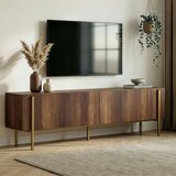 Hanah home TV komoda u dekoru oraha u tamnoj prirodnoj boji 180x45x30 cm Nexus – Cijene