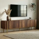 TV omarica v orehovem dekorju v temni naravni barvi 180x45x30 cm Nexus –