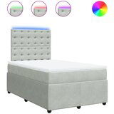 Maison Chic Box spring postelja - Vzmetna postelja z vzmetnico svetlo siva 120x190 cm žamet SL10754, (21904088) | Shoptok.si