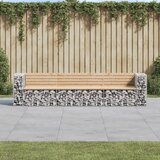 vidaXL Vrtna klupa s gabionskim dizajnom 287x71x65 5 cm od borovine Cijene