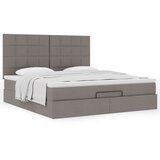 vidaXL Otomanska postelja z vzmetnico taupe 180x200 cm blago Cene