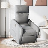 vidaXL Naslonjač na podizanje od tkanine svjetlosivi | shoptok.hr