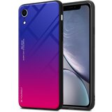 Cadorabo Ohišje, združljiv z jabolkom v vijolični - rdeči - dvobarvni zaščitni pokrov iz silikona TPU in hrbta iz kaljenega stekla, (20572559) | Shoptok.si