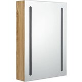  LED kupaonski ormarić s ogledalom boja hrasta 50 x 13 x 70 cm | shoptok.hr