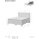 MESONICA Siva boxspring postelja s prostorom za shranjevanje 160x200 cm Bufo – | Shoptok.si