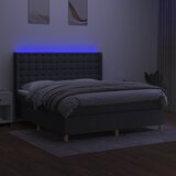  box spring s madracem LED tamnosivi 180x200 cm tkanina | shoptok.hr