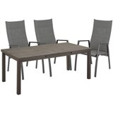 Ambia Garden VRTNA MIZA kovina, steklo antracit, siva | Shoptok.si
