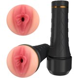 Tracy&#039;s Dog Cup - realistična umetna vagina v ohišju za masturbacijo (črno-naravna) | Shoptok.si