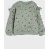 Sinsay Pamučni komplet: majica s volanima i tajice s cvjetnim motivom | shoptok.hr