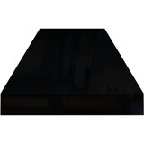 vidaXL Stenska polica visok sijaj črna 80x23,5x3,8 cm MDF | Shoptok.si