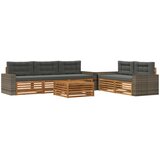  Set vanjskih sofa 6 kom. Prirodna i antracit | shoptok.hr