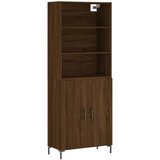 Maison Chic Visoka Komoda - Predalnik rjav hrast 69,5x34x180 cm inženirski les, (21721764) | Shoptok.si