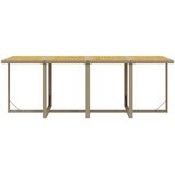  13-dijelni vrtni blagovaonski set od poliratana s jastucima bež 219 cm table length | shoptok.hr